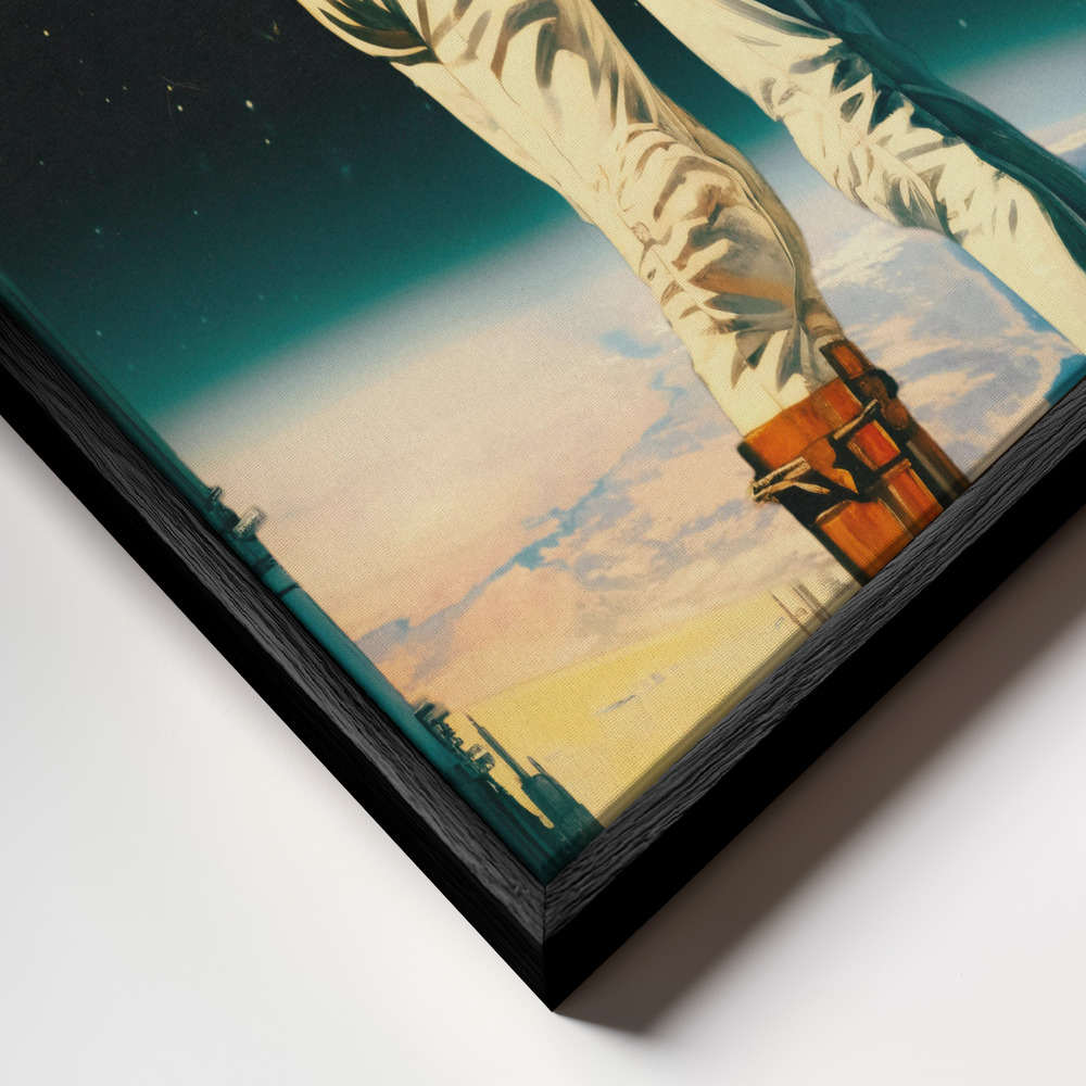 Canvas print - Intergalactic Love frame close up - black frame