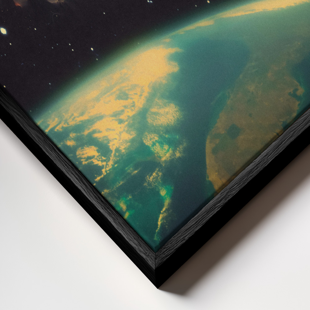 Lienzo - The Space Express primer plano del marco - marco negro