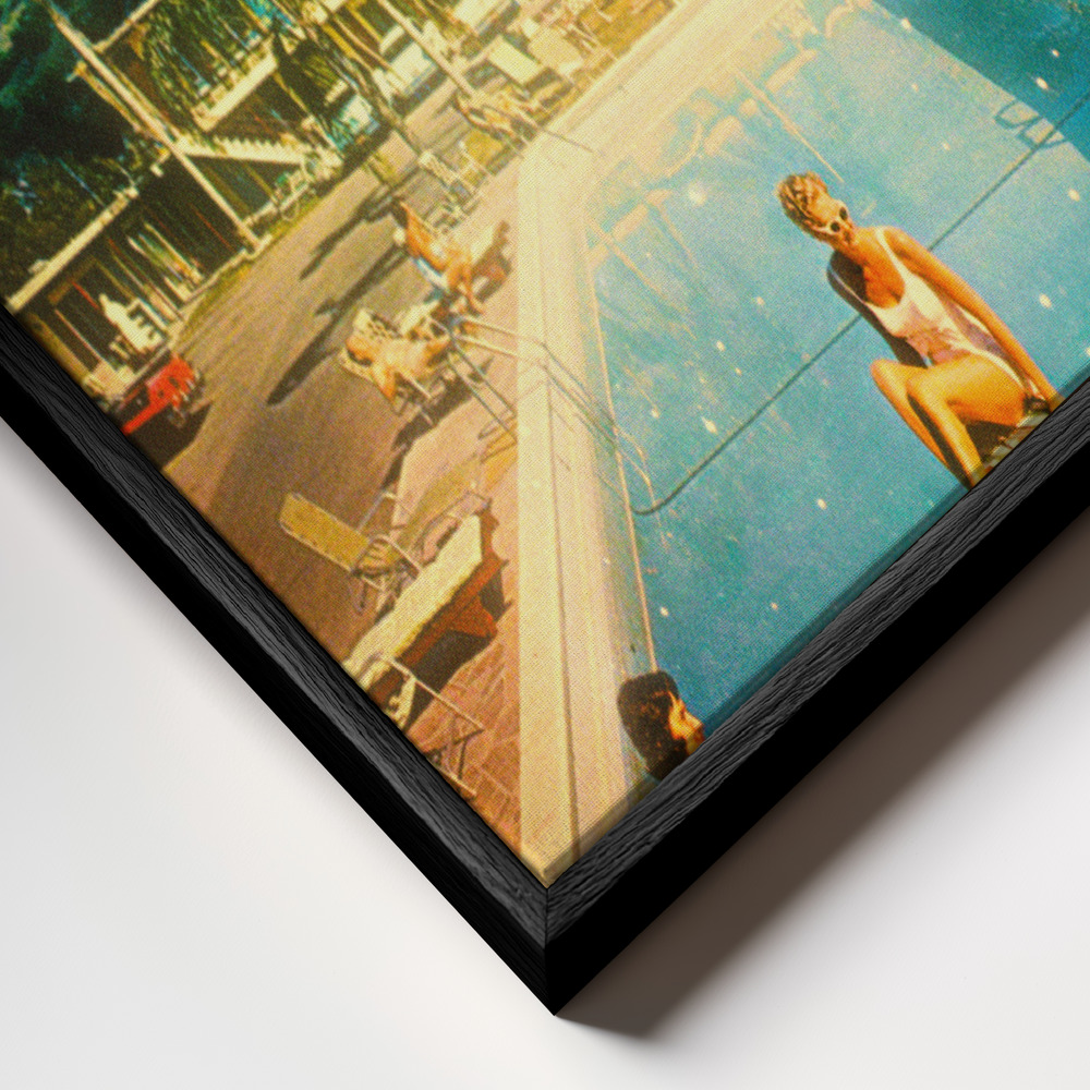 Canvas print - Space Pool frame close up - black frame