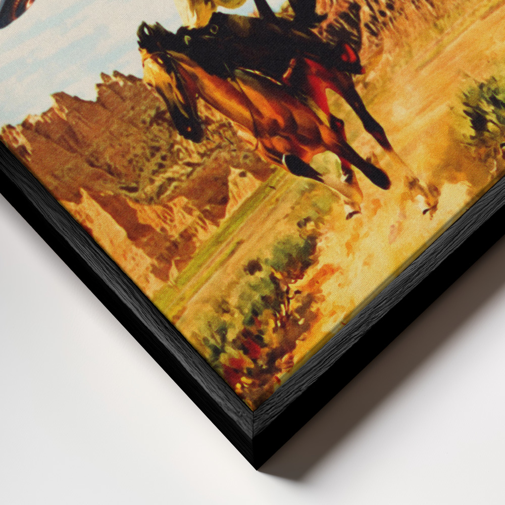 Leinwandbild - UFO Space Chase rahmen Nahaufnahme - schwarzer Rahmen