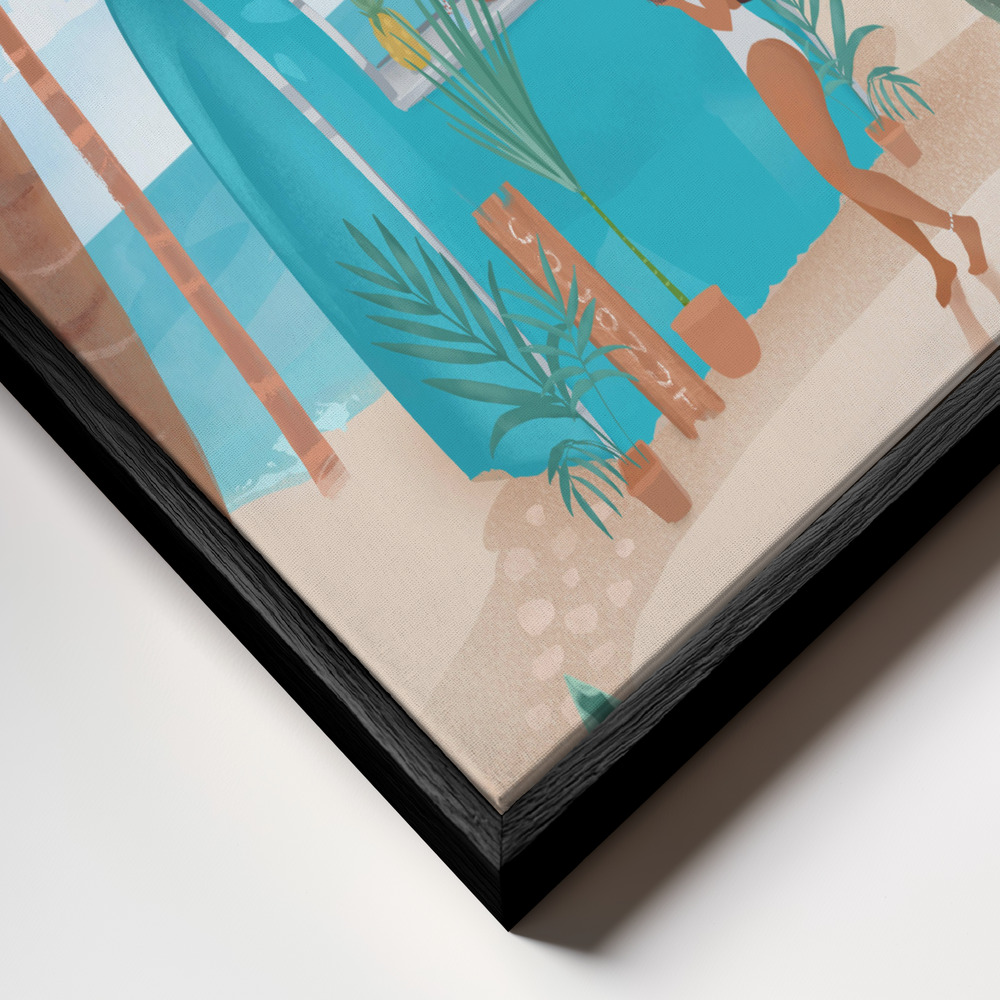 Canvas print - Summer frame close up - black frame