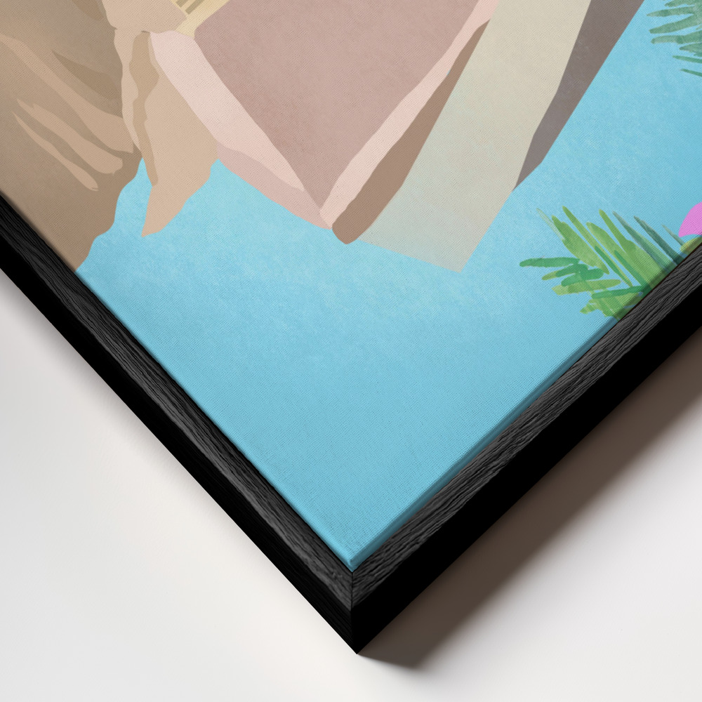 Canvas print - Italy frame close up - black frame