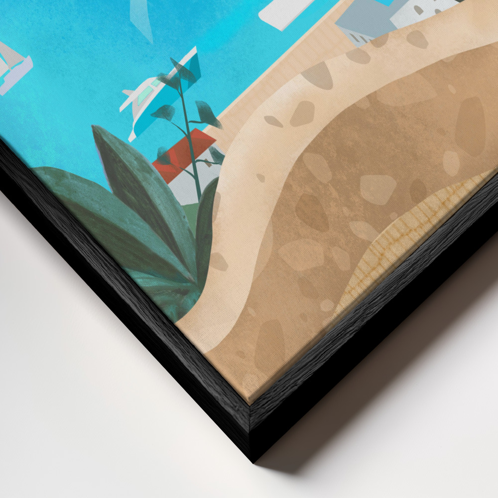 Canvas schilderi - Hvar frame close-up - zwart frame
