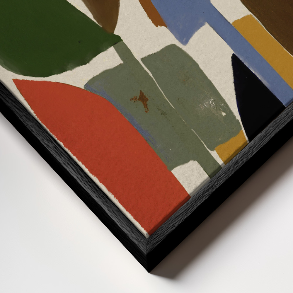 Canvas print - Botanical Impression No 2 frame close up - black frame