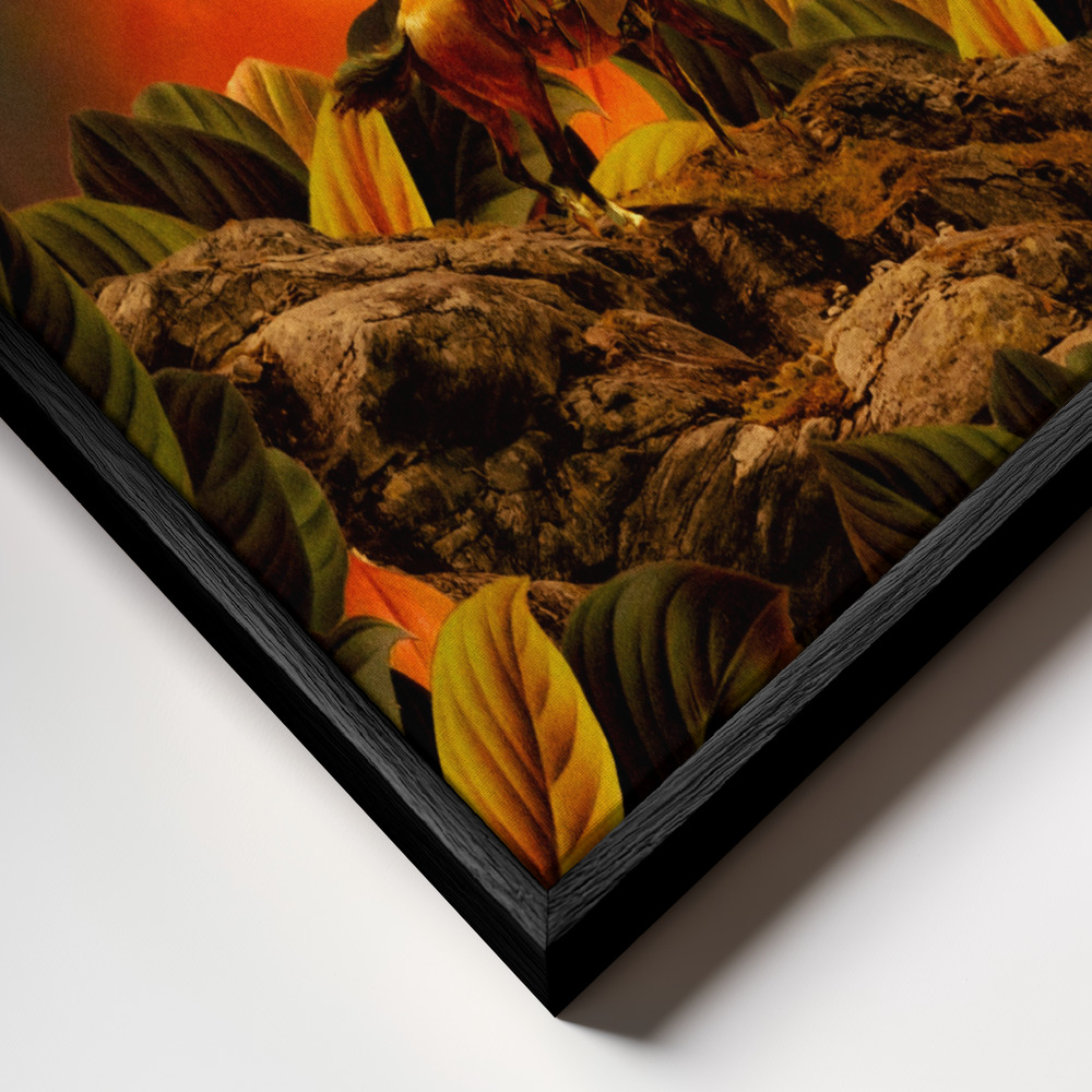 Canvas schilderi - Patience frame close-up - zwart frame