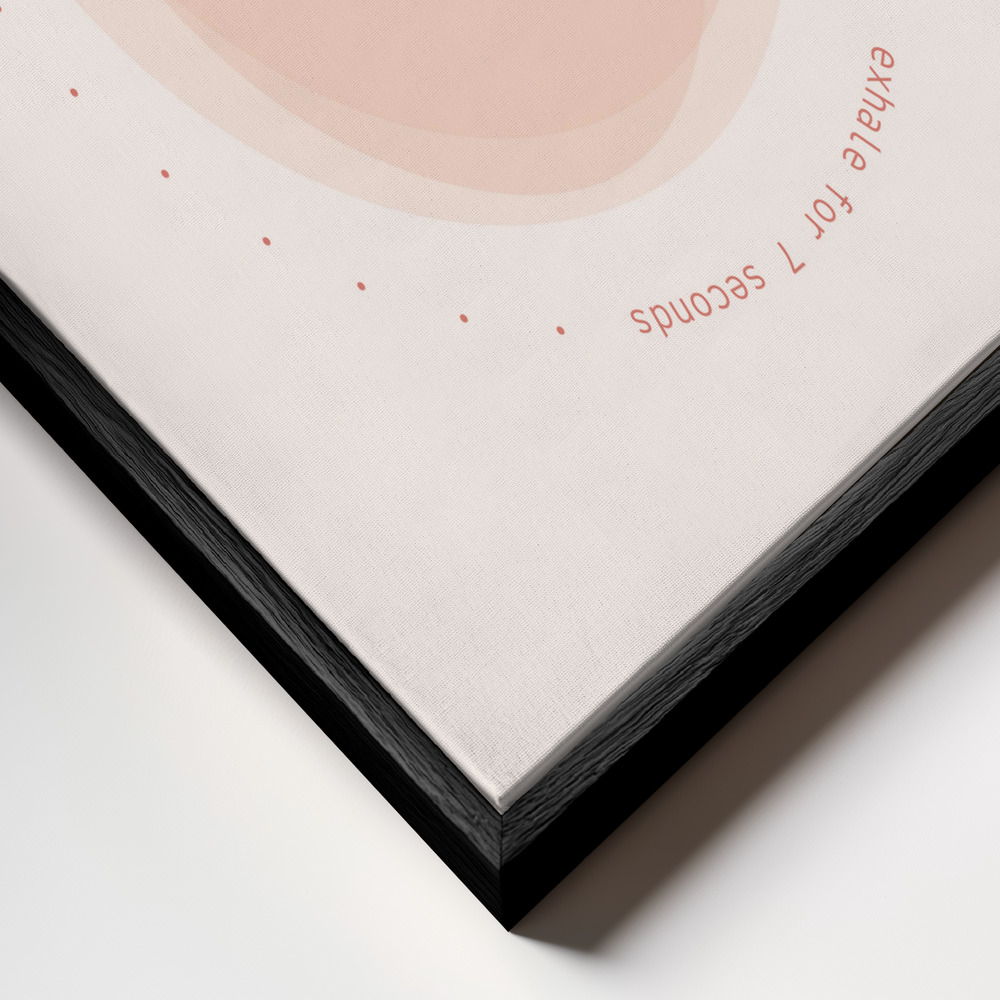 Toile - Relaxing Breathe cadre en gros plan - cadre noir