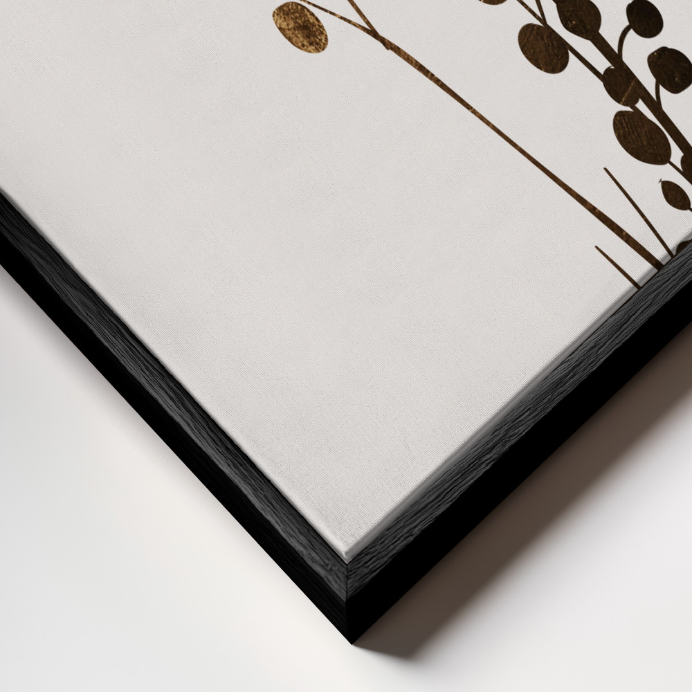 Canvas taulu - Golden Brench  1 kehys lähikuvassa - musta kehys