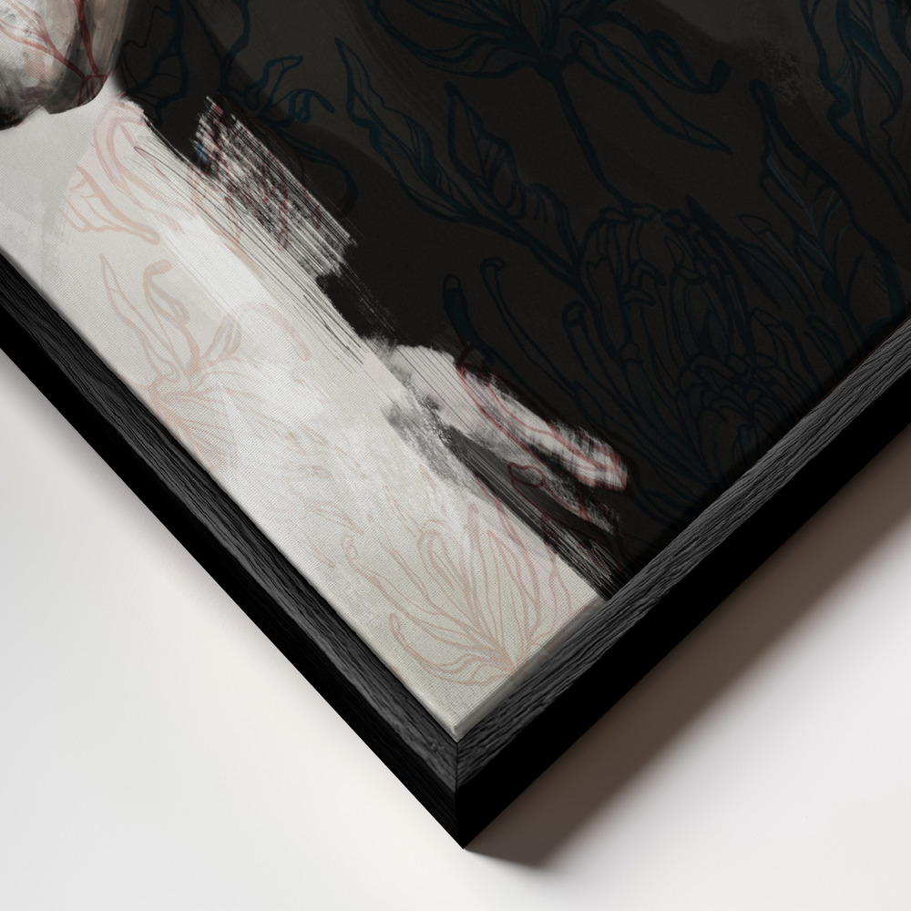 Canvas schilderi - At All Times II frame close-up - zwart frame
