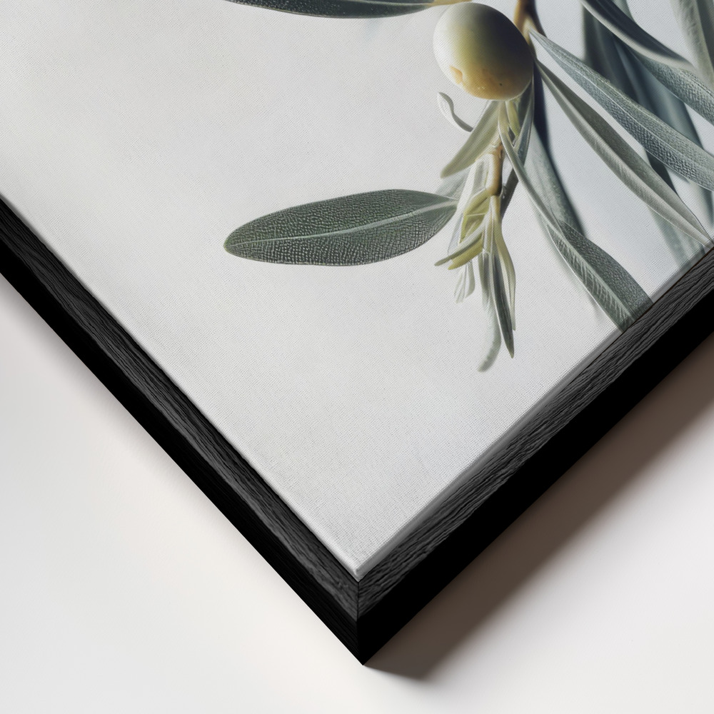 Canvas print - Olives frame close up - black frame