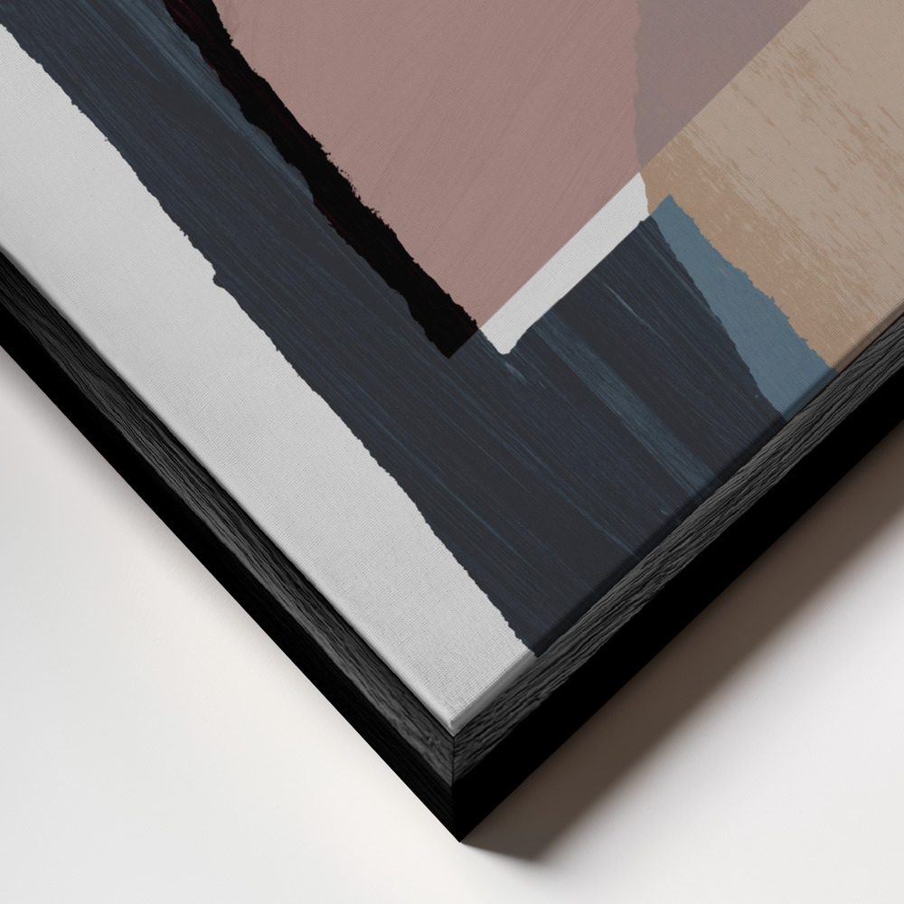 Canvas print - Pieces 2 frame close up - black frame