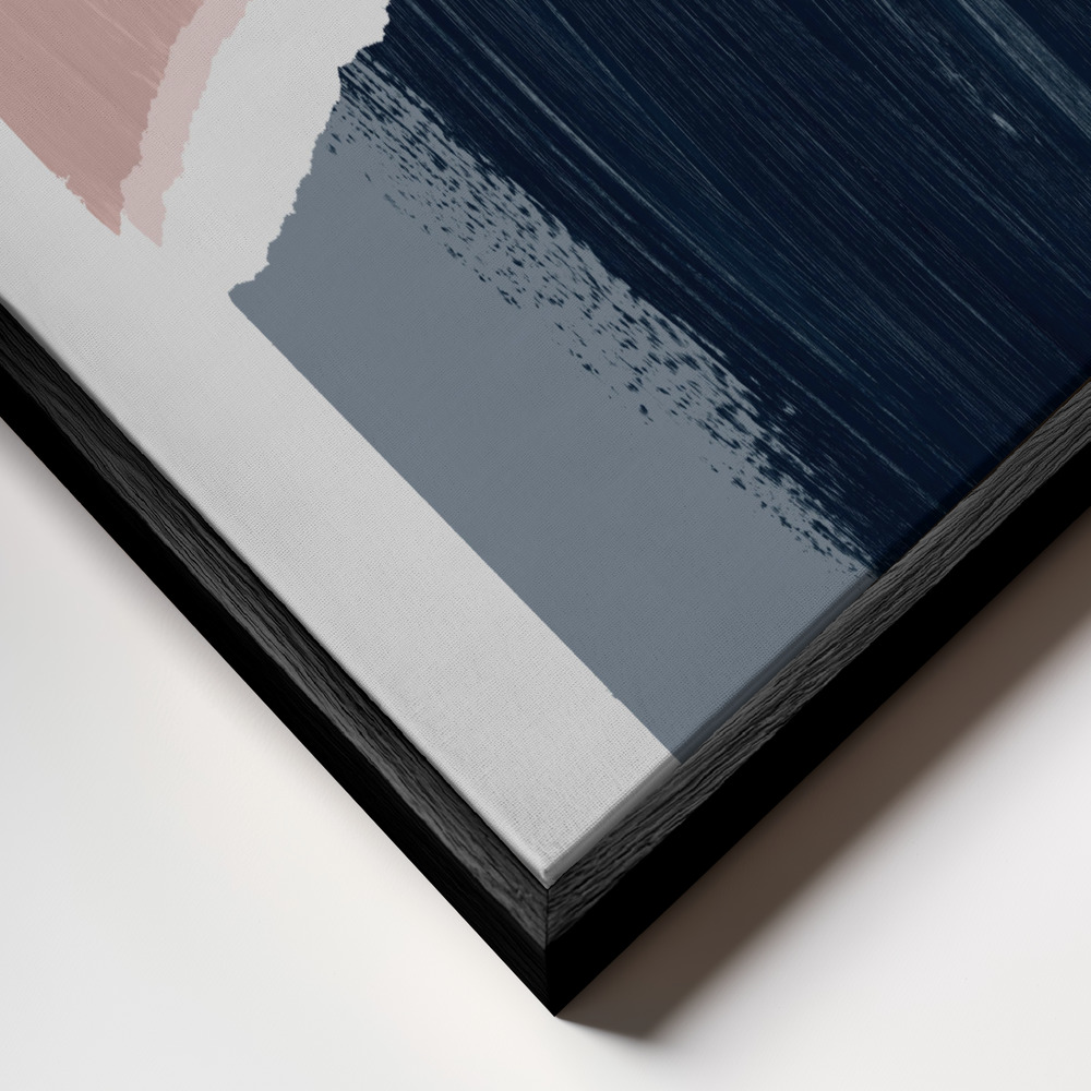 Canvas taulu - Pieces 1 kehys lähikuvassa - musta kehys