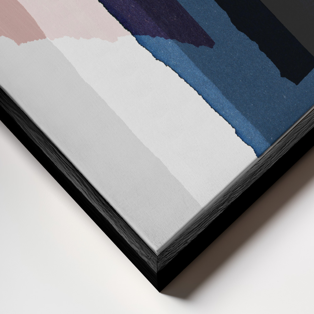 Canvas schilderi - Pieces 3 frame close-up - zwart frame