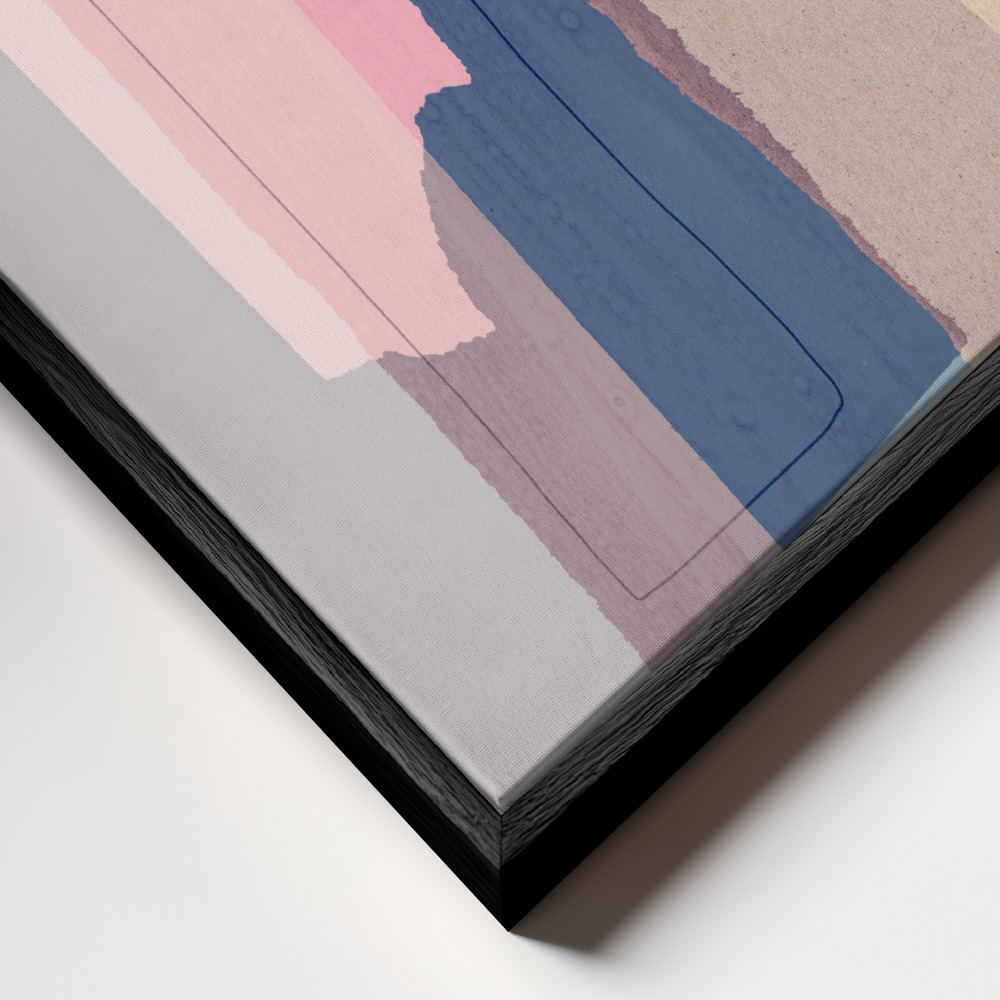 Toile - Pieces 5A cadre en gros plan - cadre noir
