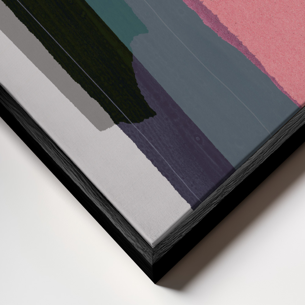 Canvas print - Pieces 5C frame close up - black frame