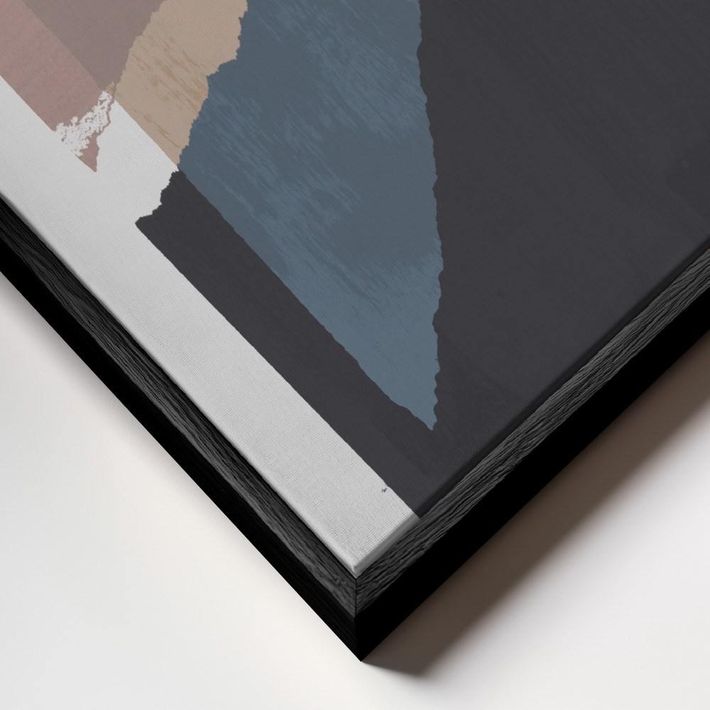 Canvas print - Pieces 13 frame close up - black frame