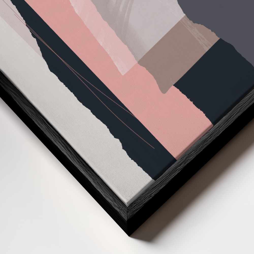 Canvas taulu - Pieces 15 kehys lähikuvassa - musta kehys