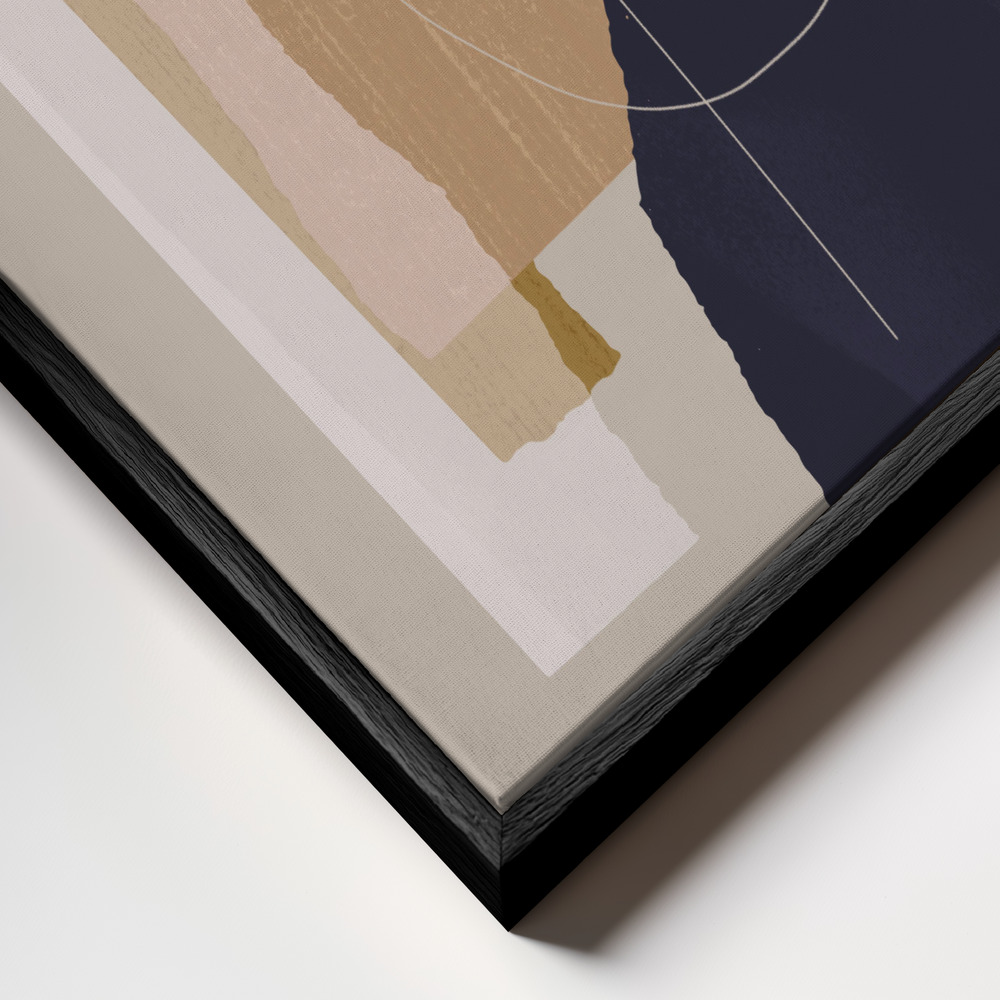 Canvas print - Pieces 17 frame close up - black frame