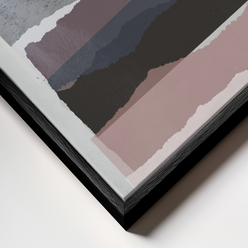 Canvas print - Pieces 16 frame close up - black frame