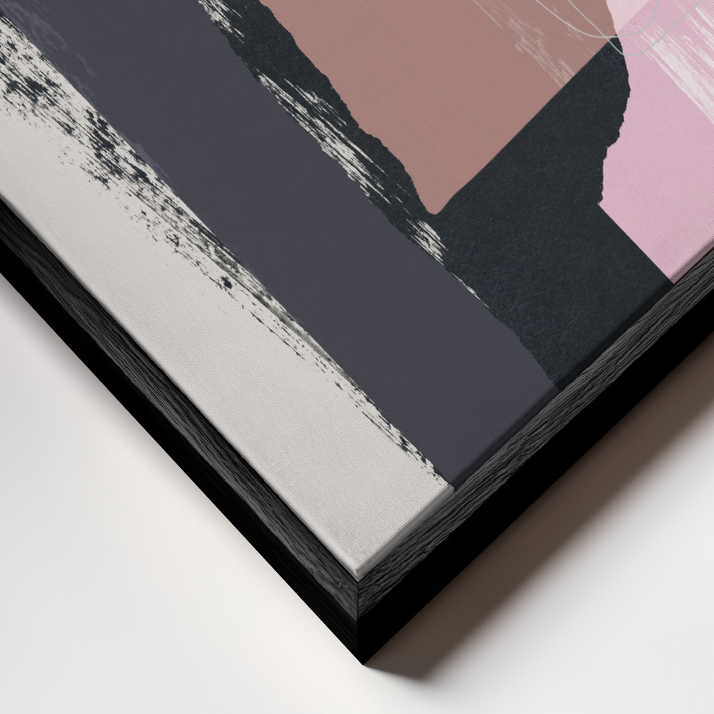 Toile - Pieces 14 cadre en gros plan - cadre noir