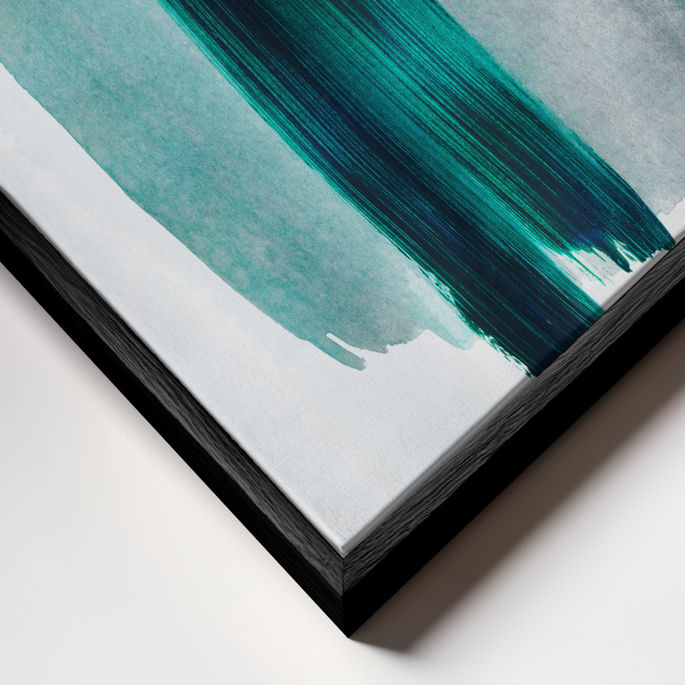 Canvas print - Abstract Brush Strokes 19 frame close up - black frame