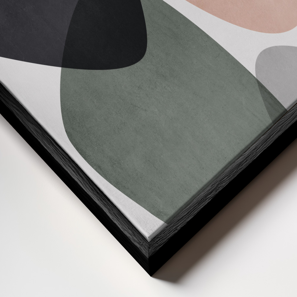 Canvas schilderi - Graphic 205 frame close-up - zwart frame