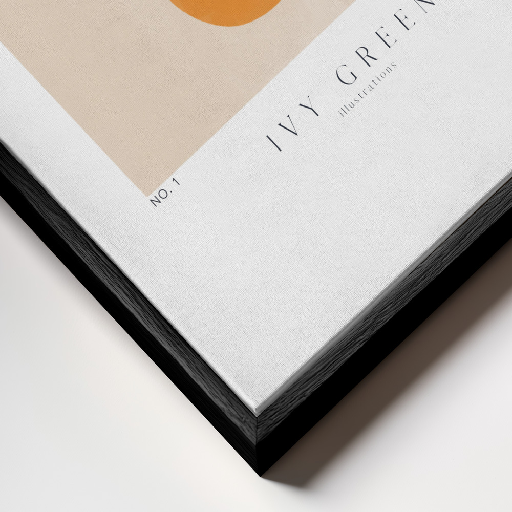 Toile - Oranges cadre en gros plan - cadre noir