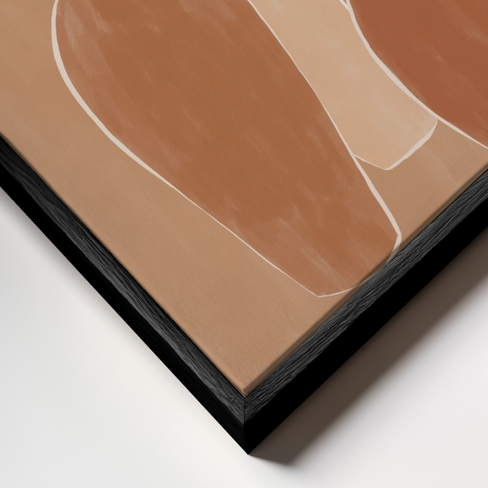 Stampe su tela - Set of Flower Vases primo piano della cornice - cornice nera