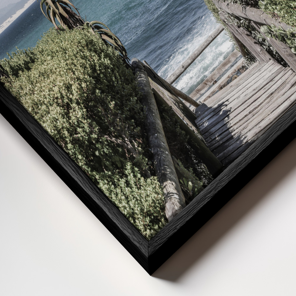 Toile - Bay Walk cadre en gros plan - cadre noir