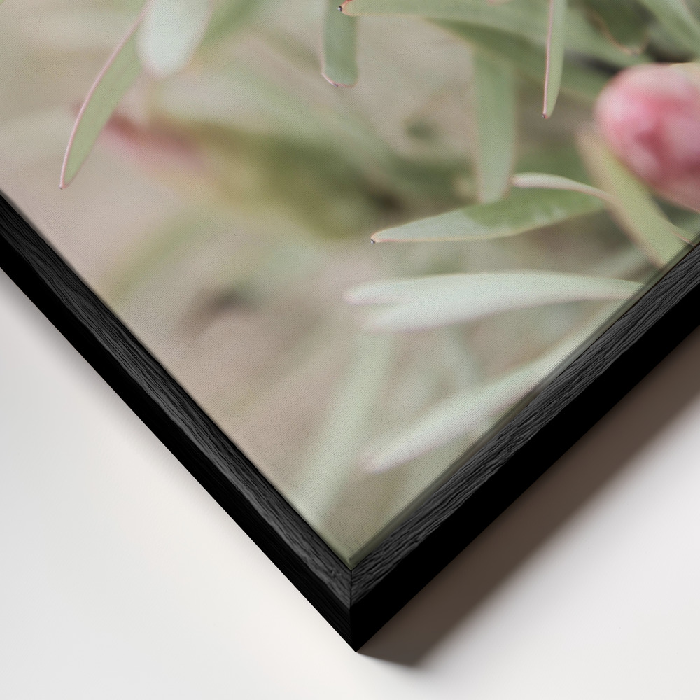 Lienzo - Blomma primer plano del marco - marco negro