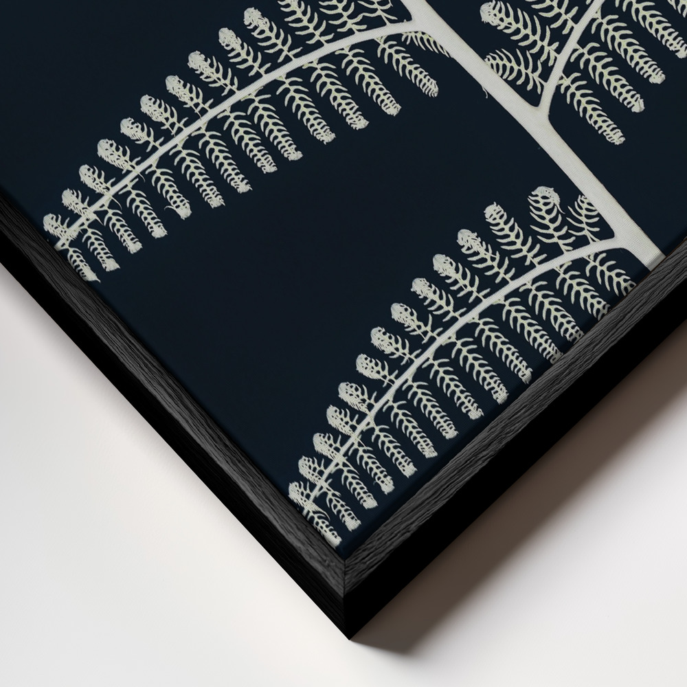 Canvas schilderi - Fern frame close-up - zwart frame