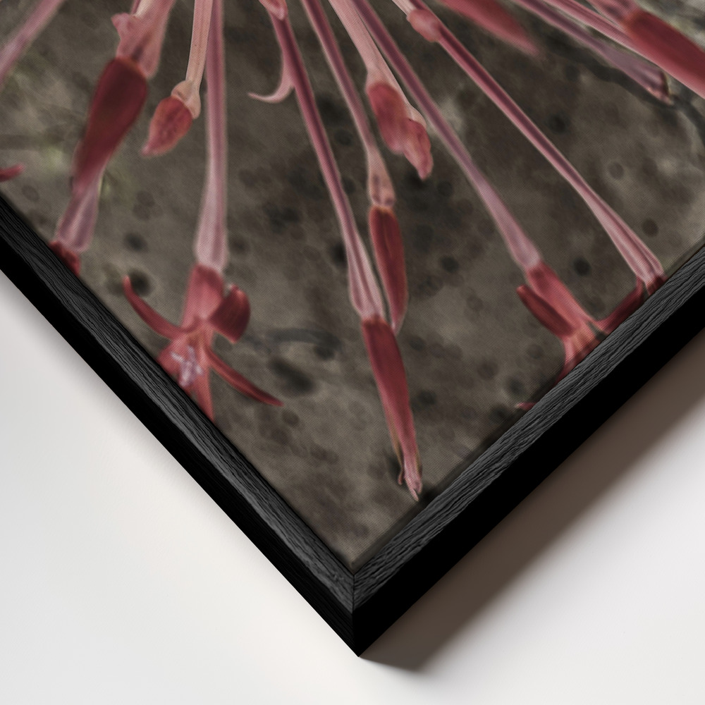 Canvas print - Fire Lilly frame close up - black frame