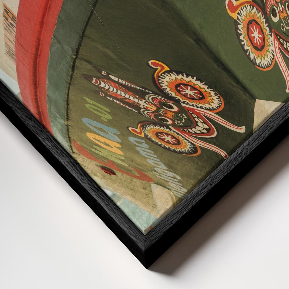 Lienzo - Indian Summer primer plano del marco - marco negro