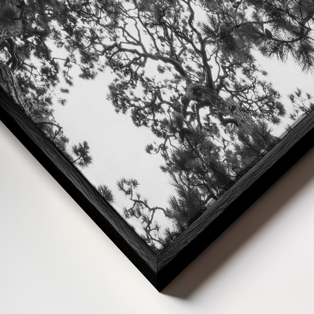 Canvas print - Japanese Garden 04 frame close up - black frame