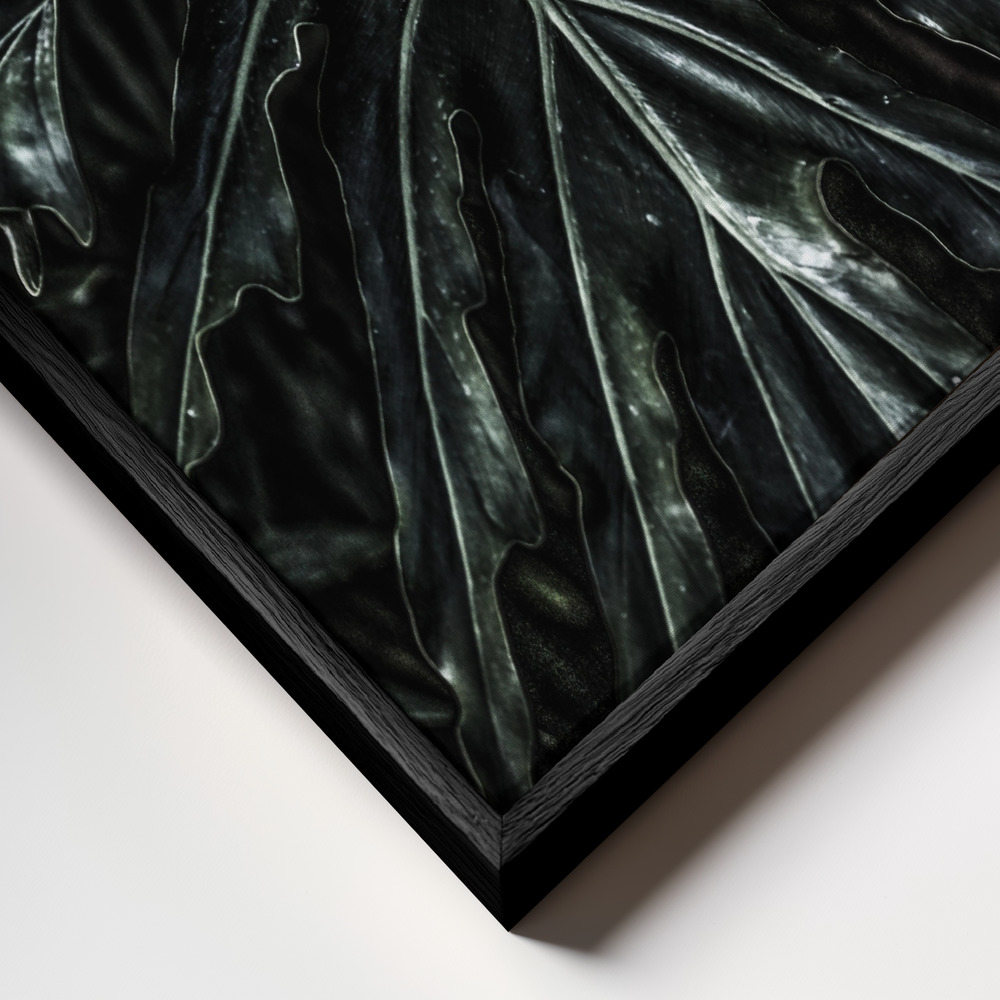 Canvas print - Jungle frame close up - black frame