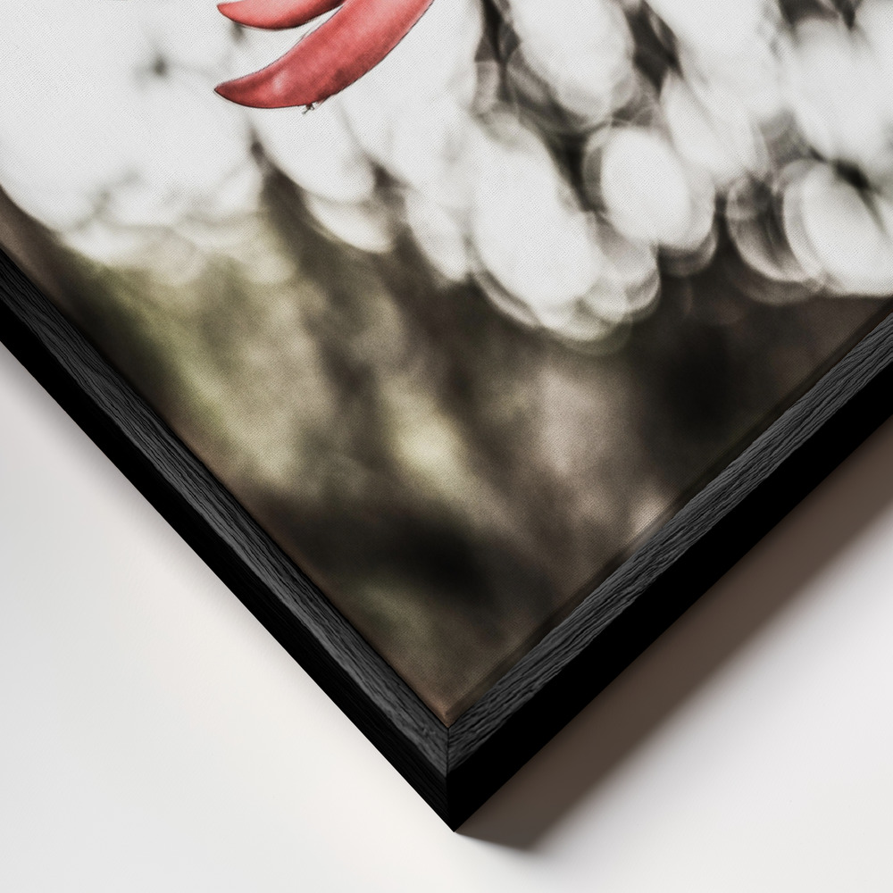 Canvas print - La Coral frame close up - black frame