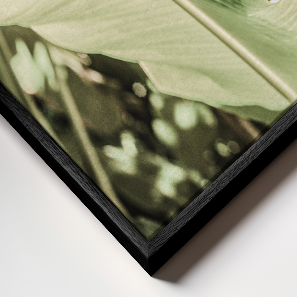 Canvas print - Lime Lightning frame close up - black frame