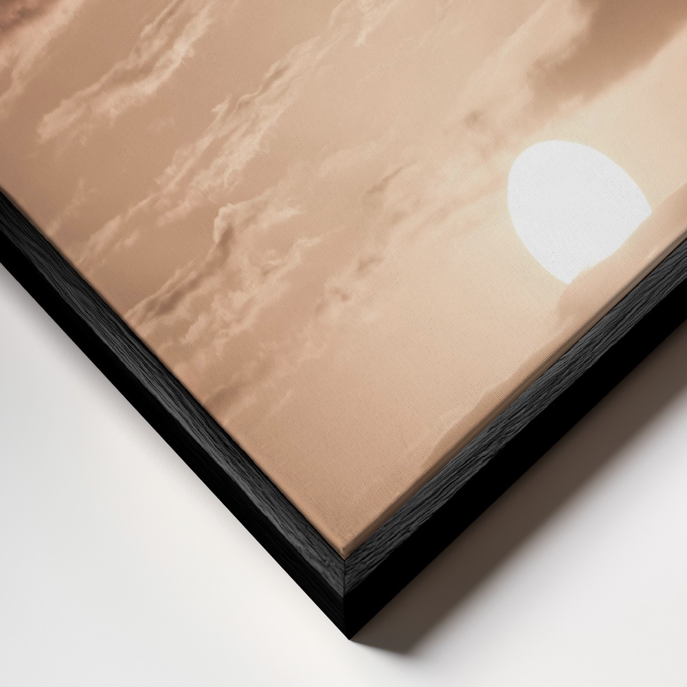 Toile - Liquid Sunshine cadre en gros plan - cadre noir