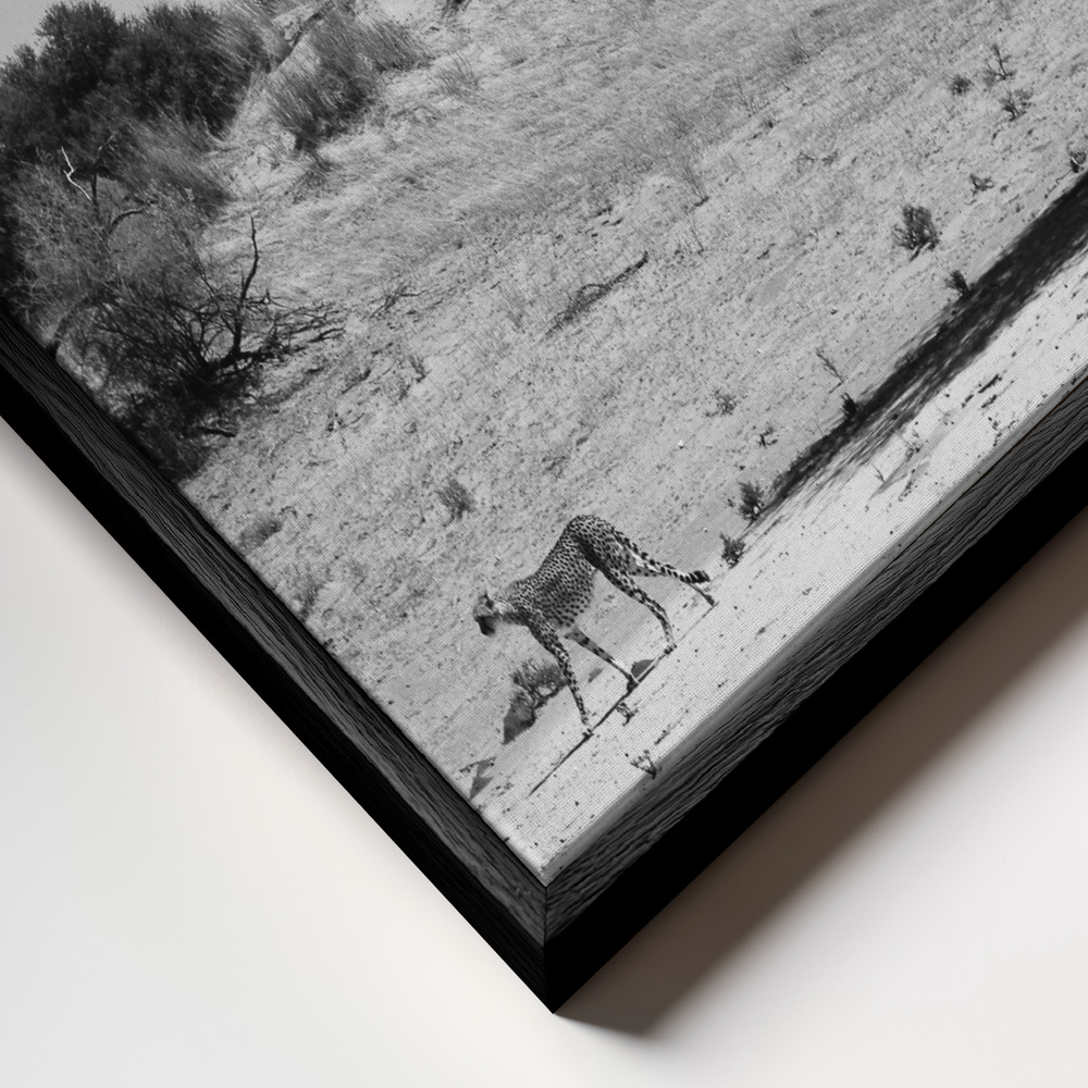 Canvas print - Loner frame close up - black frame