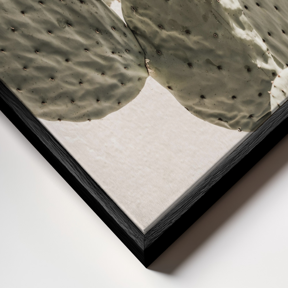 Leinwandbild - Mexi Catus 02 rahmen Nahaufnahme - schwarzer Rahmen