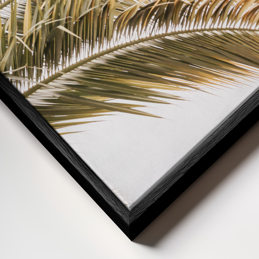 Canvas print - Oasis Palm 02jpg frame close up - black frame