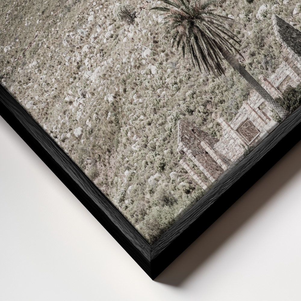 Canvas print - Palm House frame close up - black frame