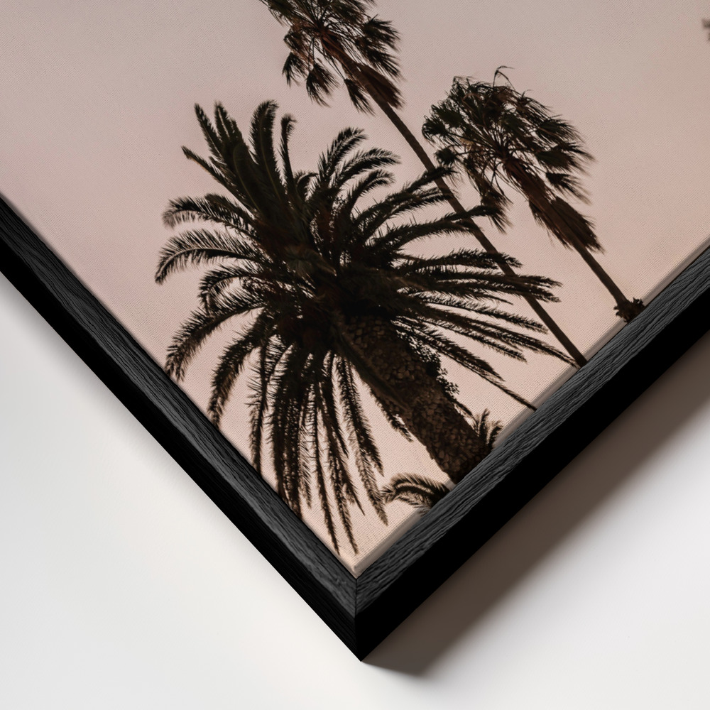 Canvas print - Palm Point frame close up - black frame