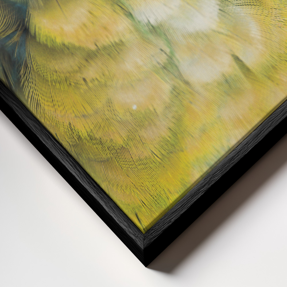 Canvas taulu - Parrot kehys lähikuvassa - musta kehys