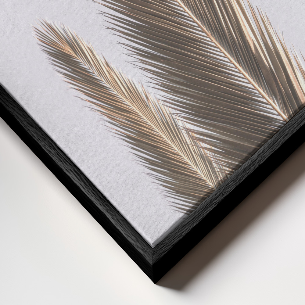 Canvas print - Phoenix Palm frame close up - black frame