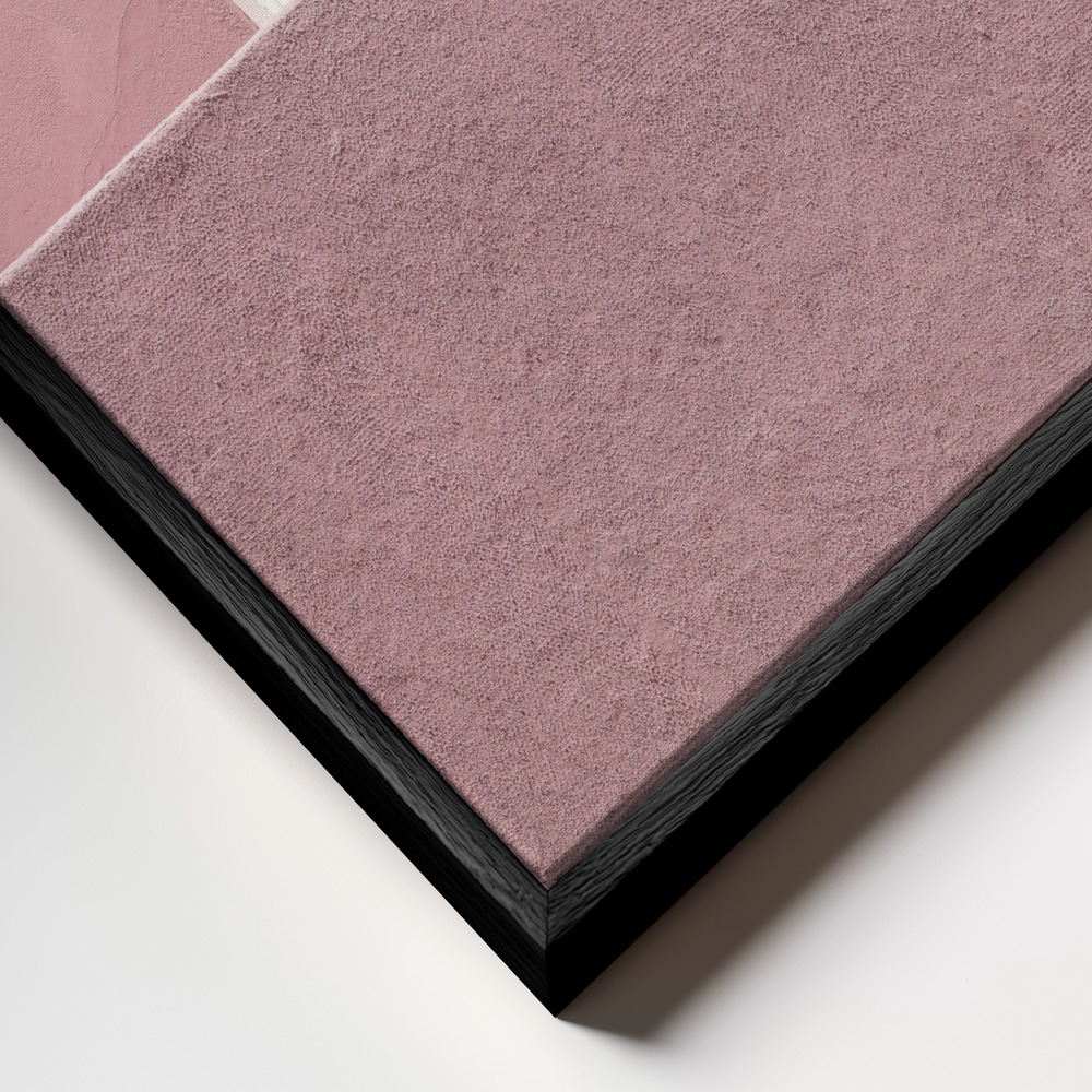 Canvas print - Pink Wall frame close up - black frame