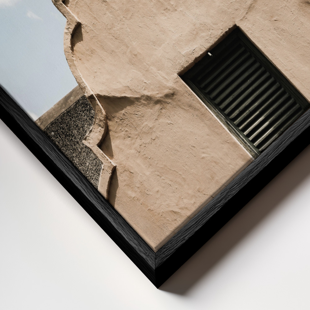 Canvas print - Settlers Home frame close up - black frame