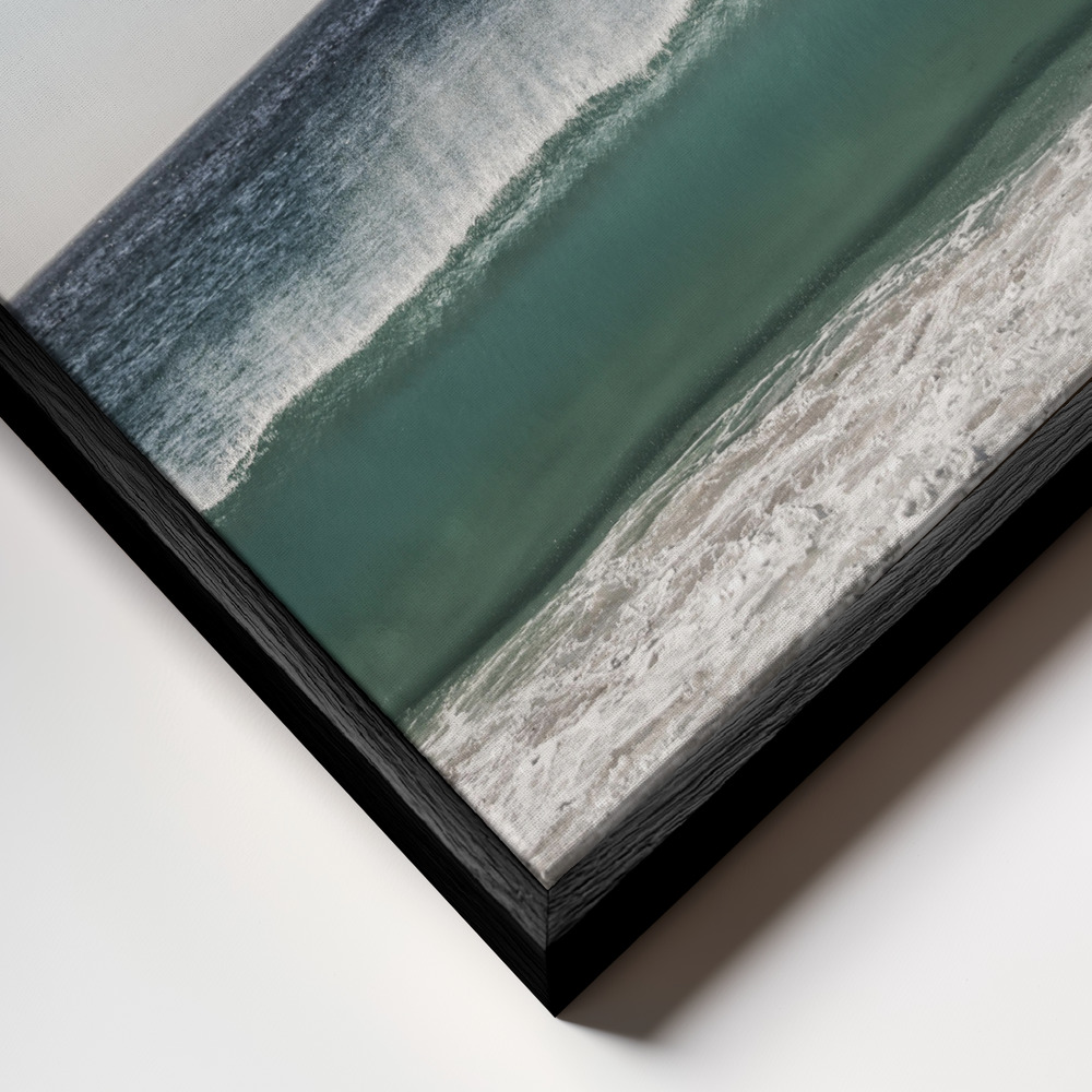 Toile - Shorelines cadre en gros plan - cadre noir