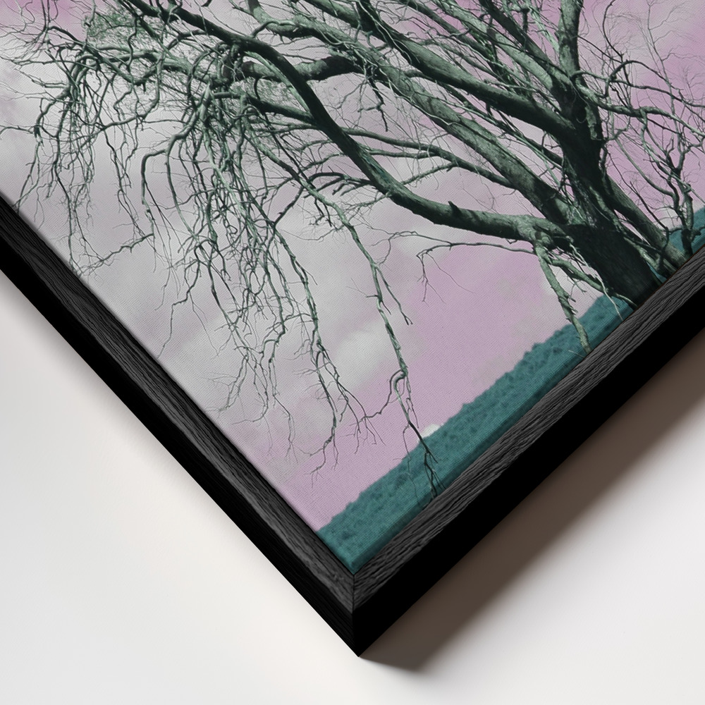 Canvas print - Suesscape 03 frame close up - black frame