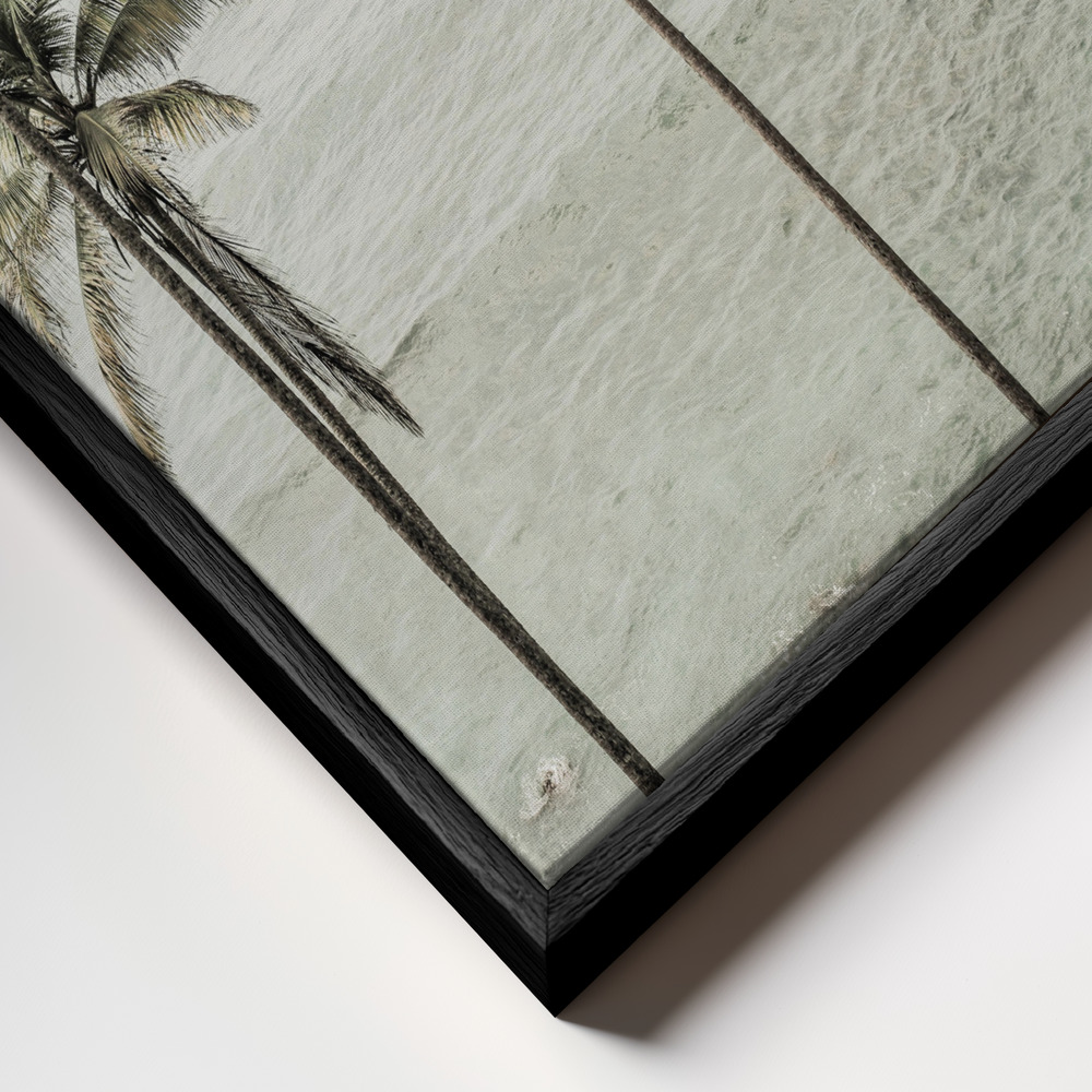 Canvas schilderi - Tropical Dreams frame close-up - zwart frame