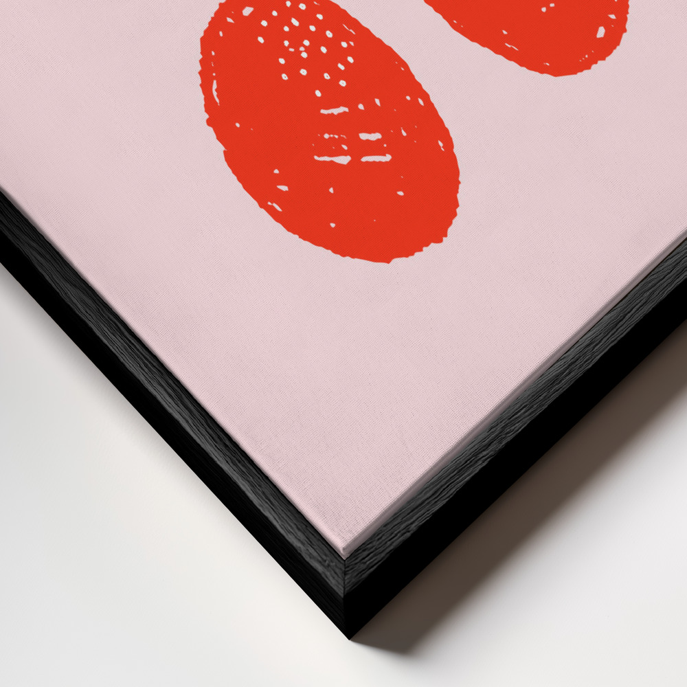 Canvas print - Cherries frame close up - black frame